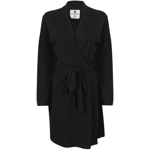 Towel City Women's Wrap Robe Black